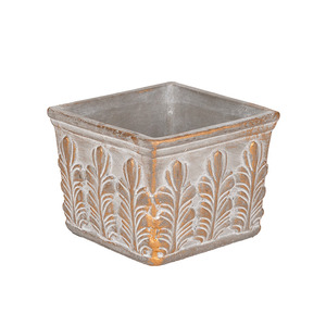 Amber cement kockakasp&oacute; sz&uuml;rke-arany 11,5x11,5x9cm