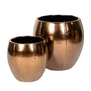 Alden Vase ker&aacute;mia n&ouml;v&eacute;nytart&oacute; szett arany 36,5x42-48x60cm S2