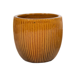Caldera Lino Classic kerámia növénytartó mézbarna 37x34cm